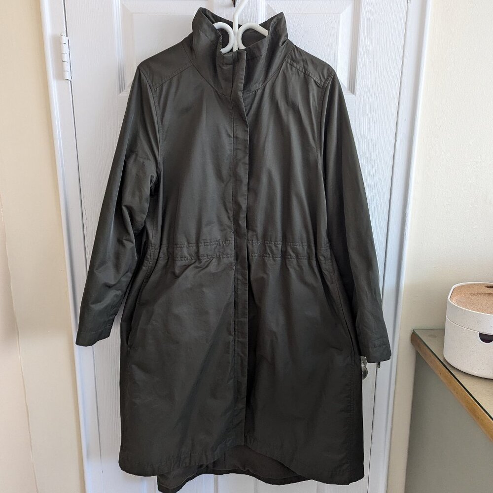 Eilleen Fisher Nylon Stand Collared Coat